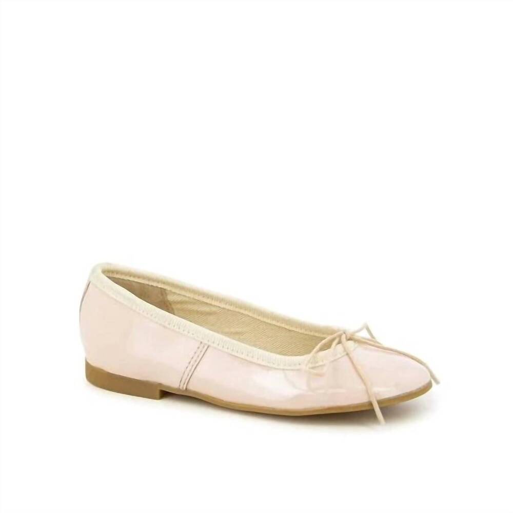 NEW POM D'API girl's dory flat in pale ballerina